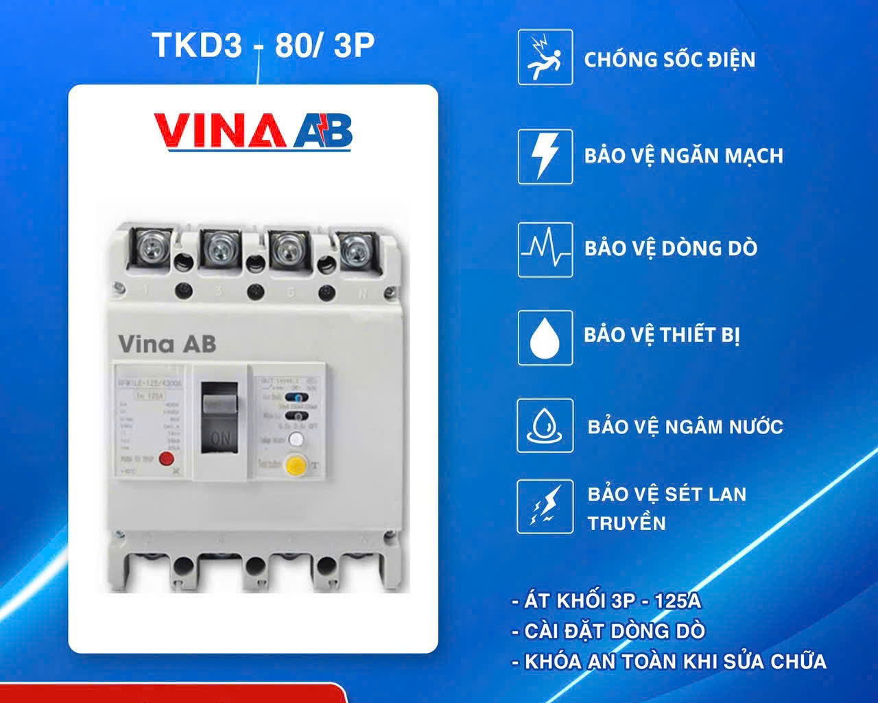 Át chống sốc cách ly điện Vina AB 3 pha